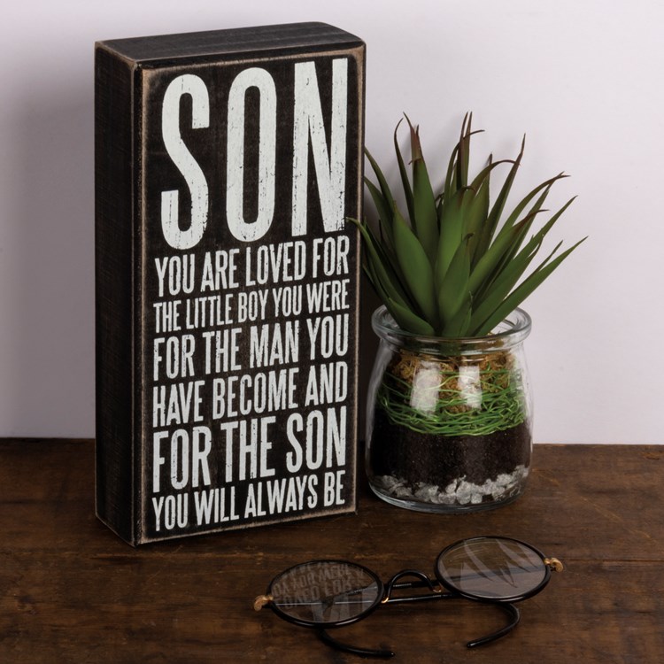 Son You Are Box Sign - Wood