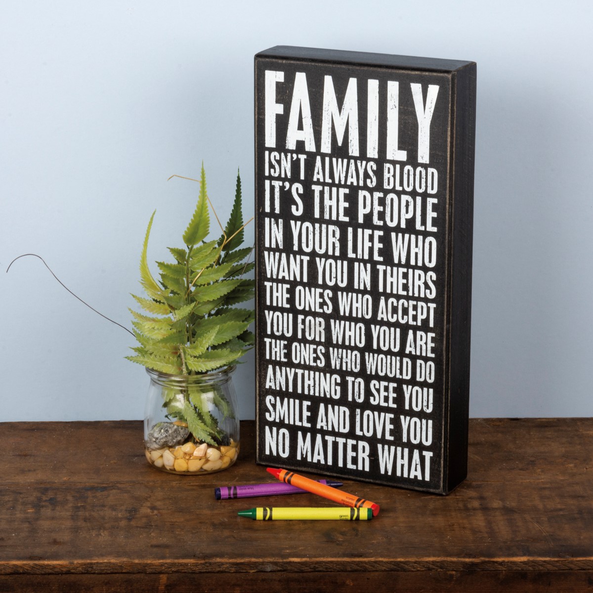 Family Isn't Box Sign - Wood