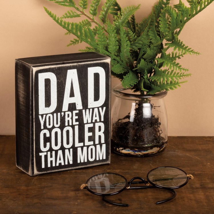 Dad Cooler Box Sign - Wood