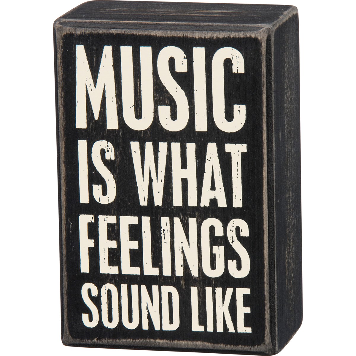 Music Is Box Sign - Wood