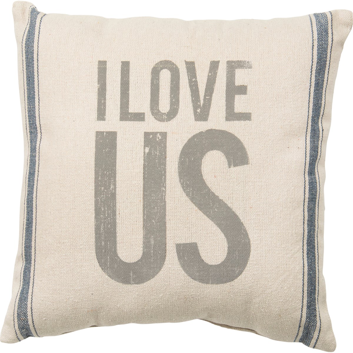I Love Us Pillow - Cotton, Zipper