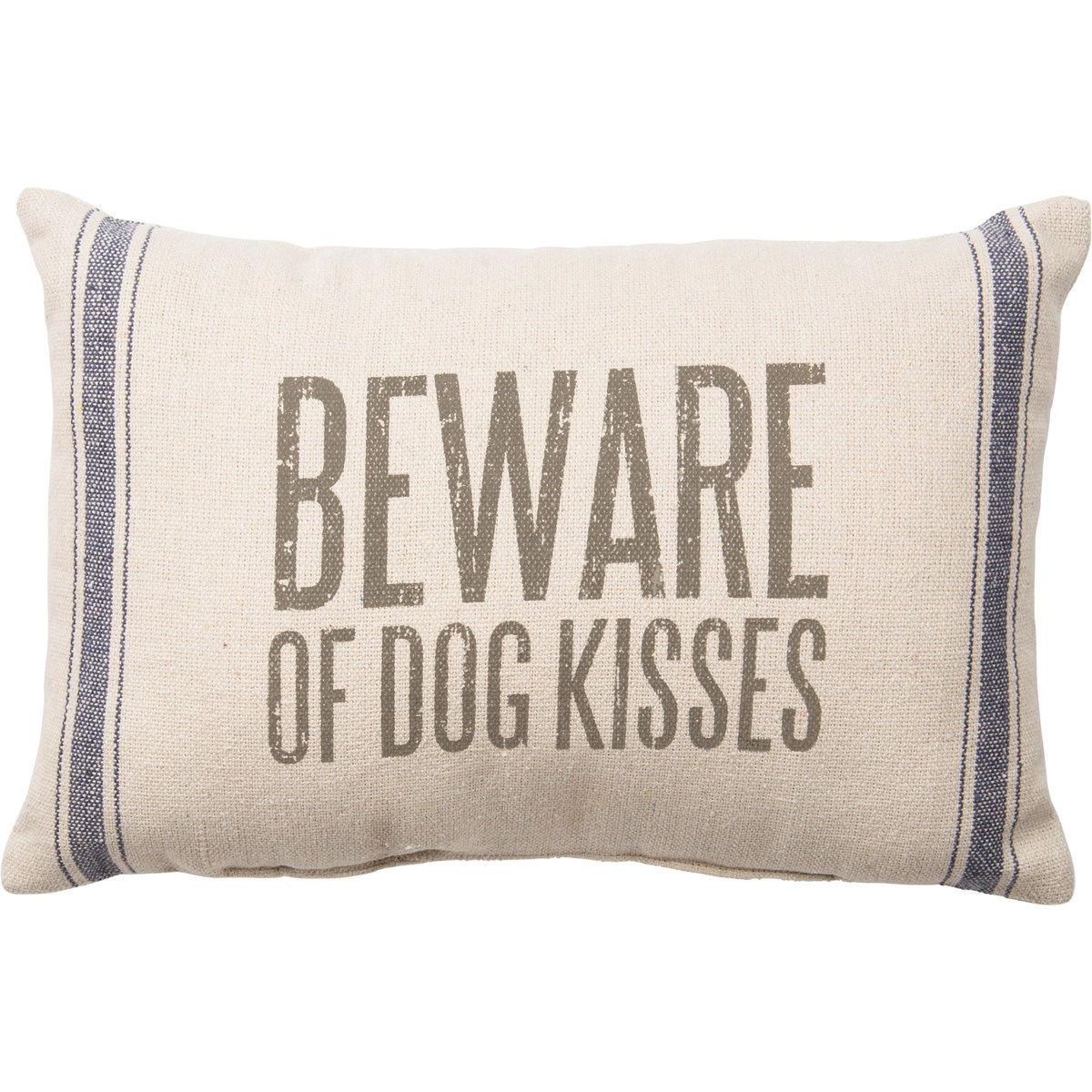 Pillow - Dog Kisses - 15" x 10" - Cotton, Zipper