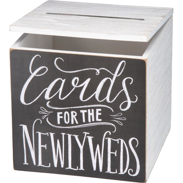 For The Newlyweds Card Box - Wood, Paper, Metal
