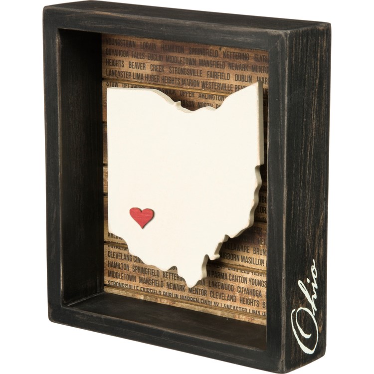 Ohio Box Sign - Wood, Paper