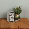 Box Sign - Visiting Hours - 2.50" x 4" x 1.75" - Wood