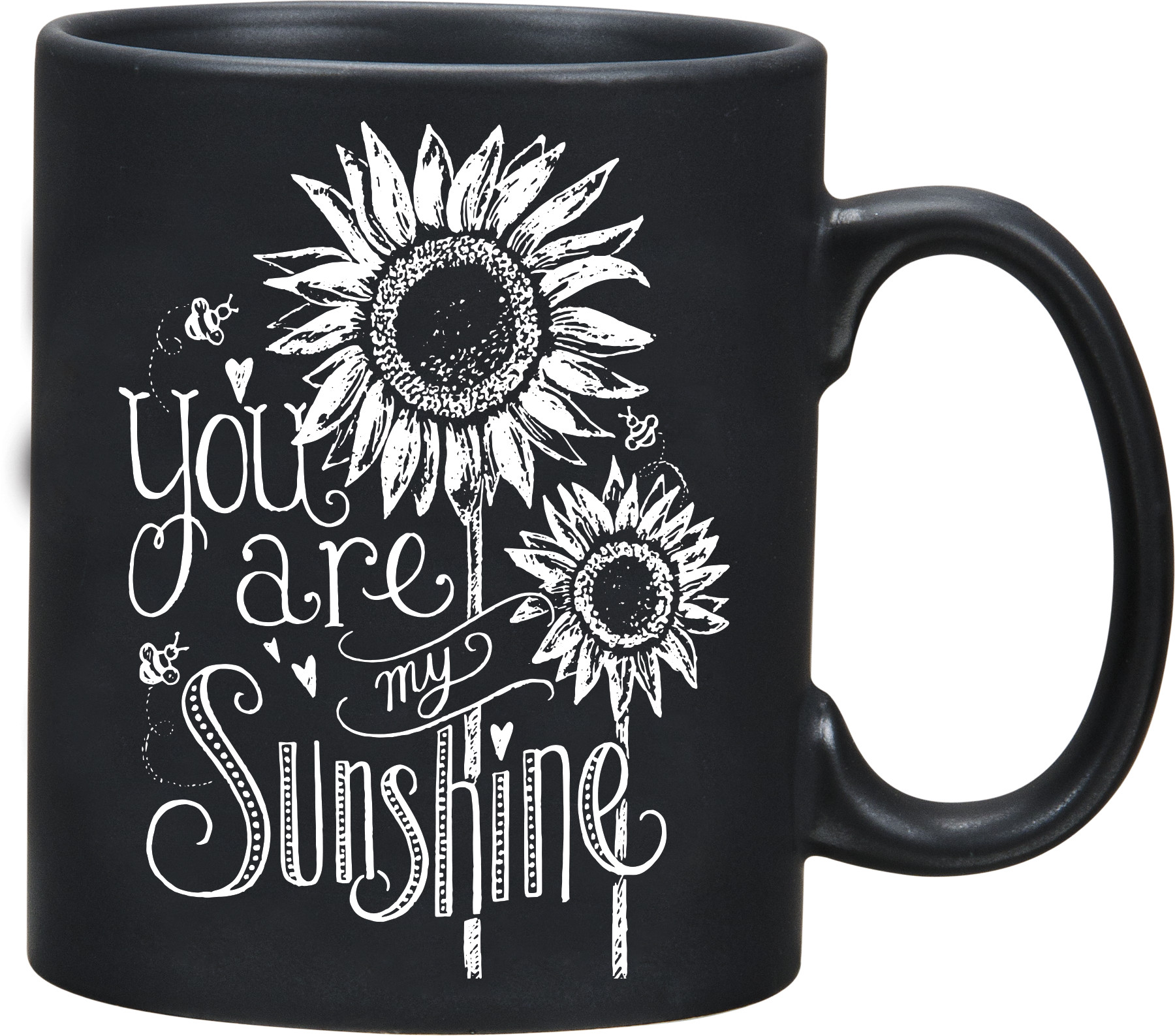 Chalk Stoneware Coffee Mug You Are My Sunshine Mug 