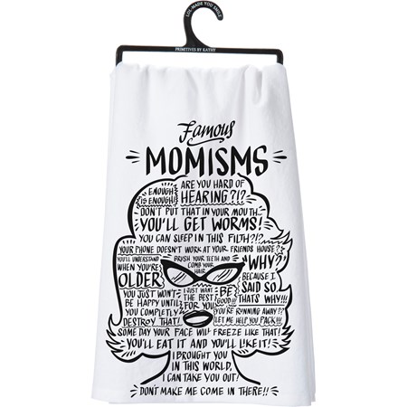 Kitchen Towel - Famous Momisms - 28" x 28" - Cotton