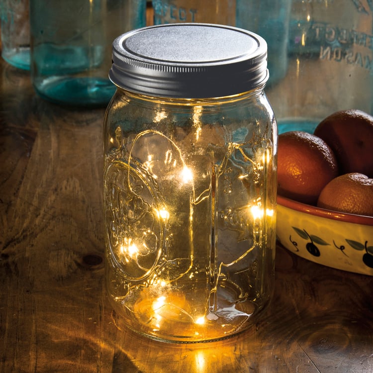 Wire Lights 7L Wide Mason Jar Lid | Primitives By Kathy