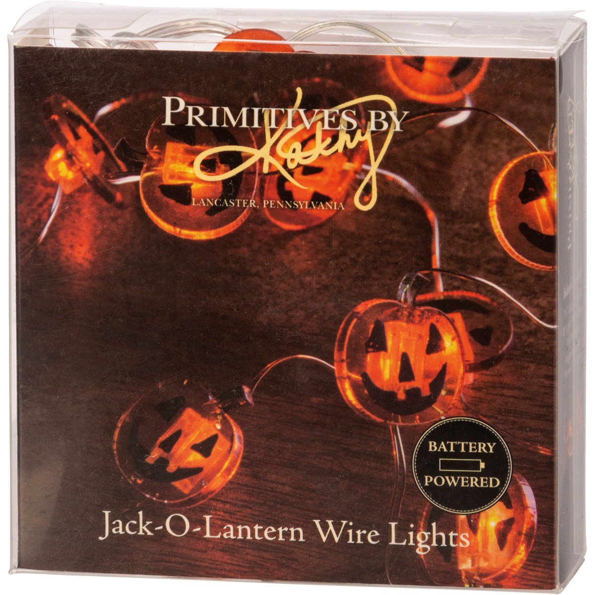 Jack O'Lantern Wire Lights - Wire, Plastic, Cord