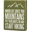 Start Hiking Box Sign - Wood