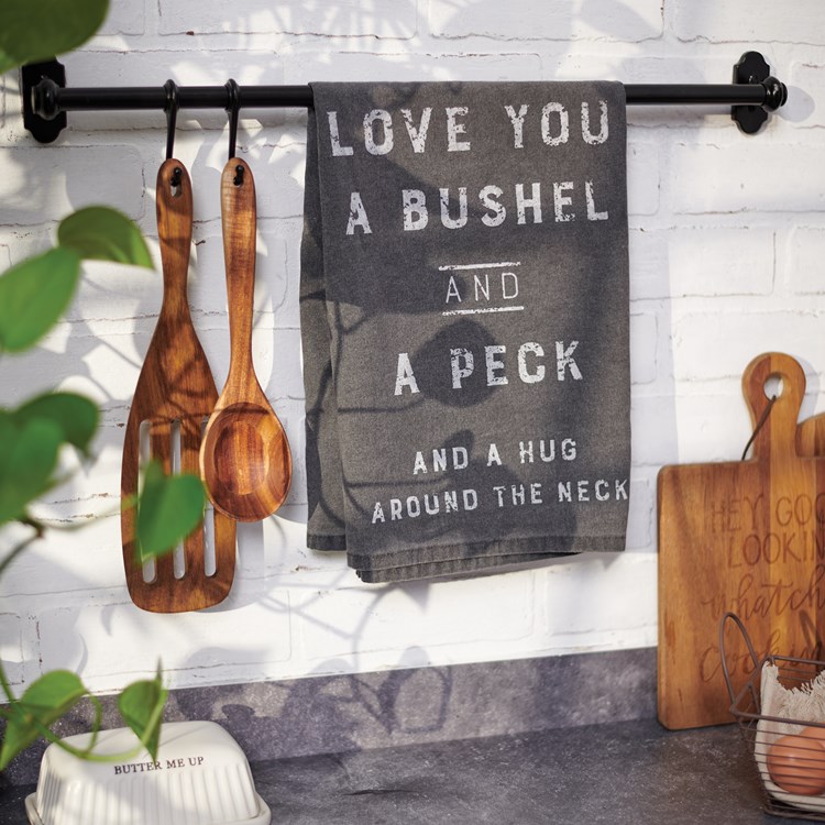 Love You A Bushel And A Peck Kitchen Towel - Cotton