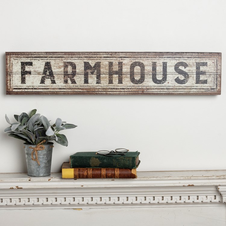 Farmhouse Box Sign - Wood, Paper