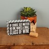 Small Glass Box Sign - Wood