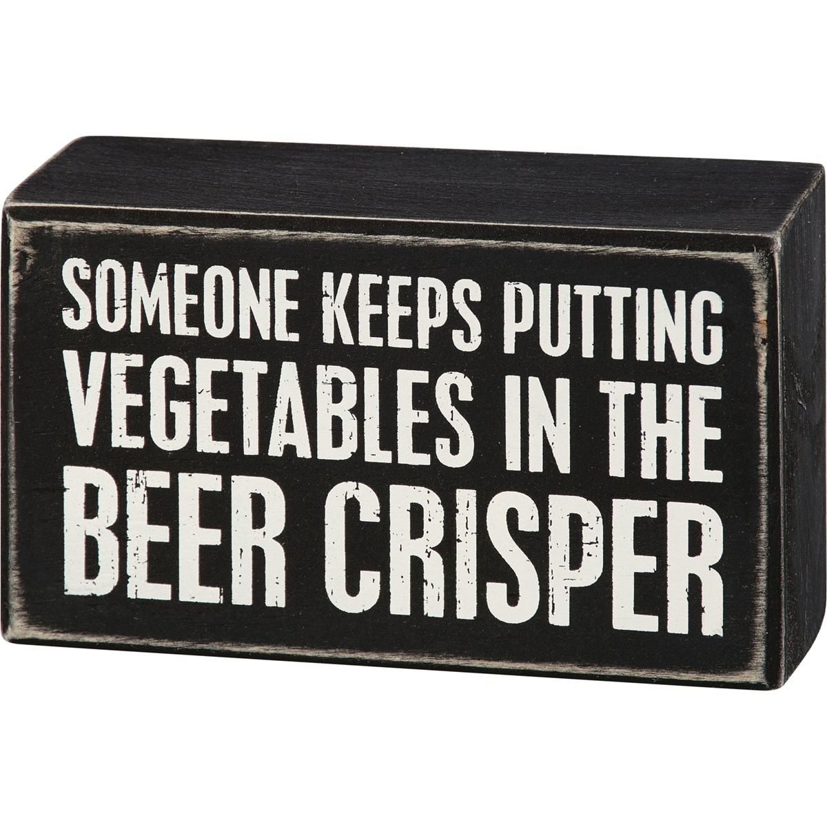 Beer Crisper Box Sign - Wood