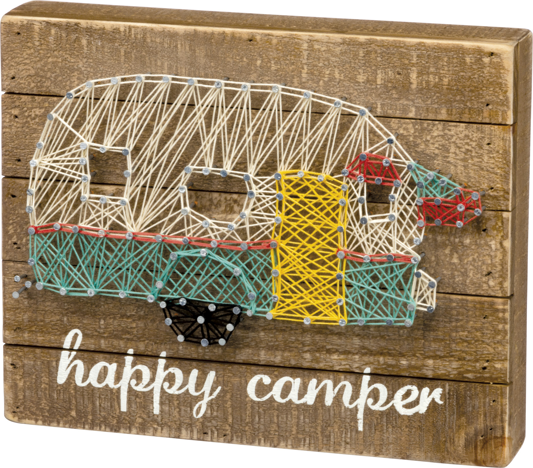 String Art Happy Camper Lake & Cabin Collection Primitives By Kathy