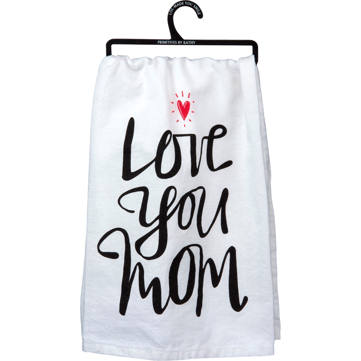 Kitchen Towel - Love You Mom  - 28" x 28" - Cotton