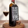 All The Wine Bottle Tag - Wood, Cotton