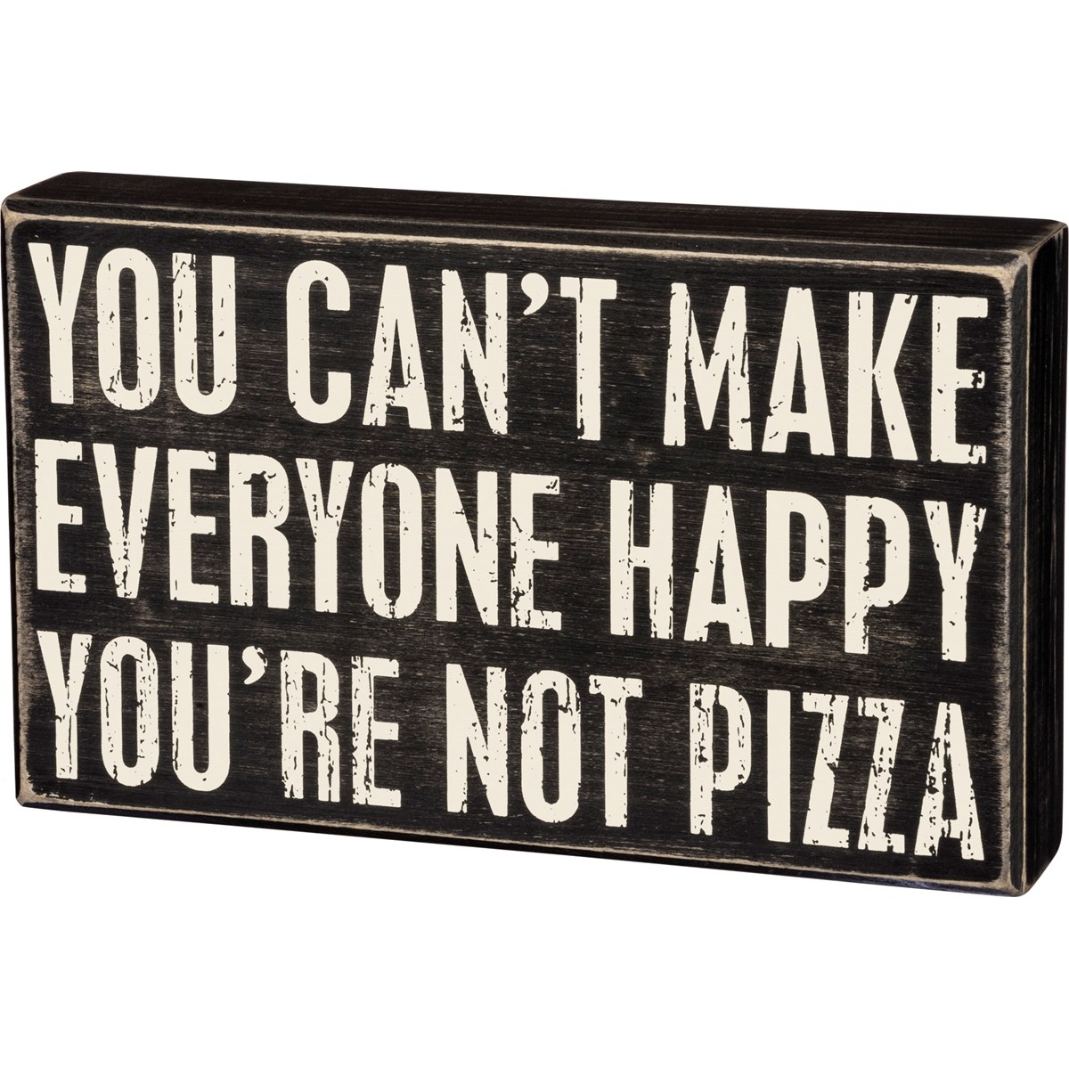 Not Pizza Box Sign - Wood