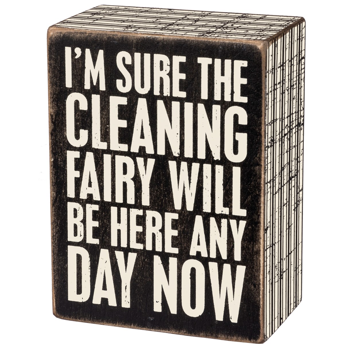 Cleaning Fairy Box Sign - Wood, Paper