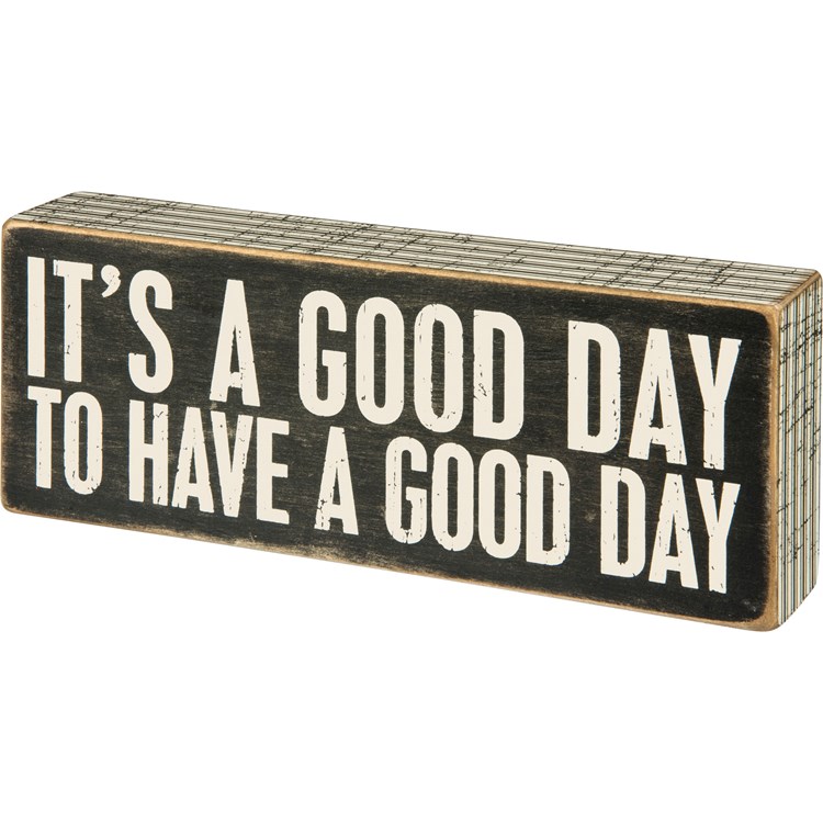 A Good Day Box Sign - Wood