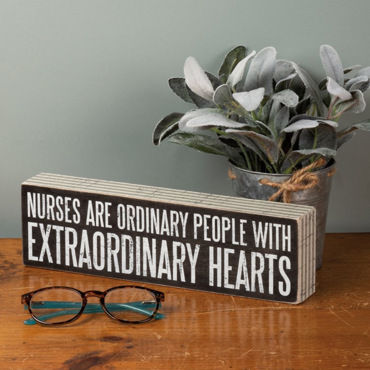 Nurses Are Box Sign - Wood, Paper