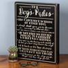 Dog's Rules Box Sign - Wood