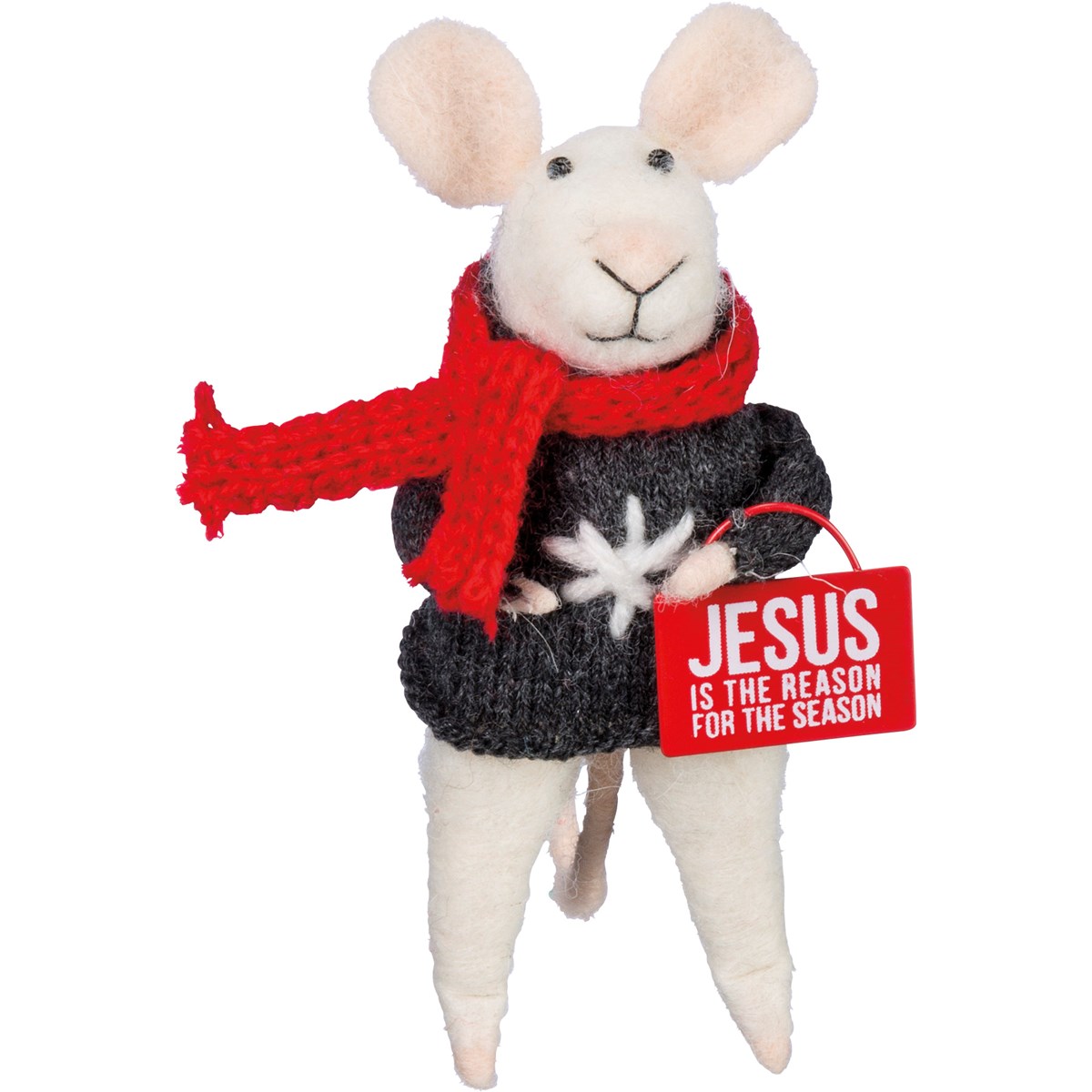 For The Season Mouse Critter - Wool, Polyester, Metal, Plastic
