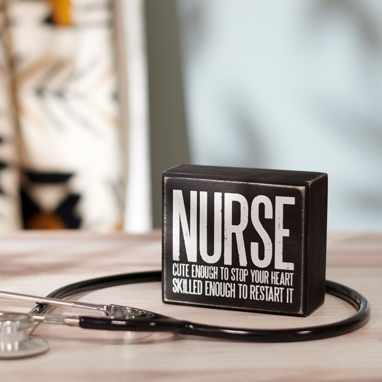 Nurse Box Sign - Wood