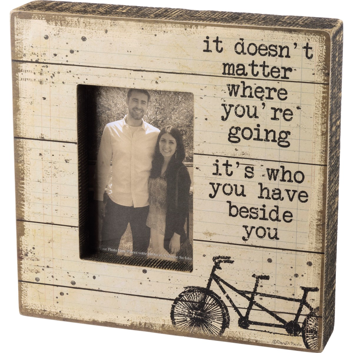 Doesn't Matter Where You're Going Box Frame - Wood, Paper, Glass