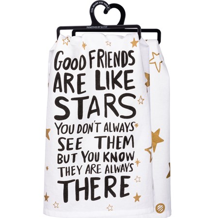 Kitchen Towel - Friends Are Like Stars - 28" x 28" - Cotton