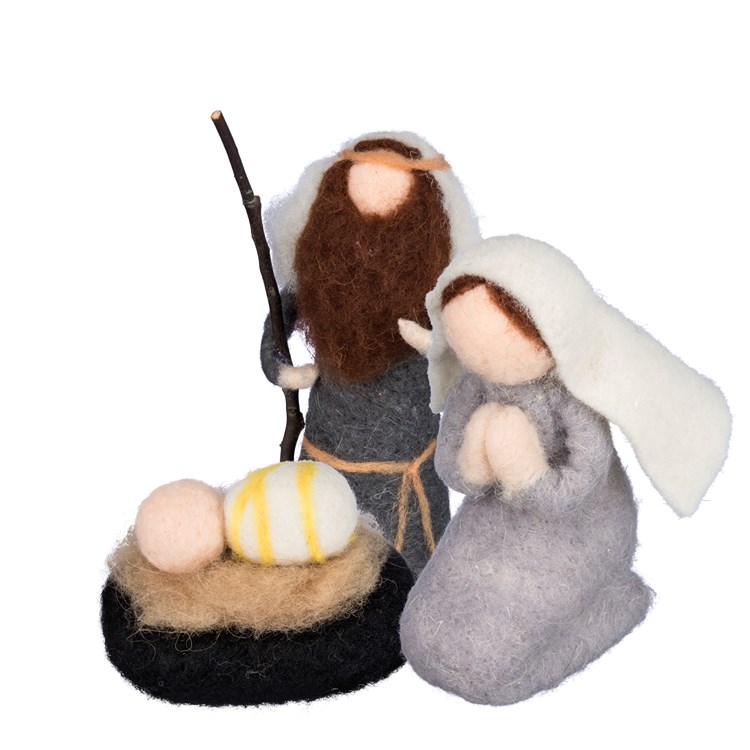 Nativity Critter Set - Wool, Polyester, Wood