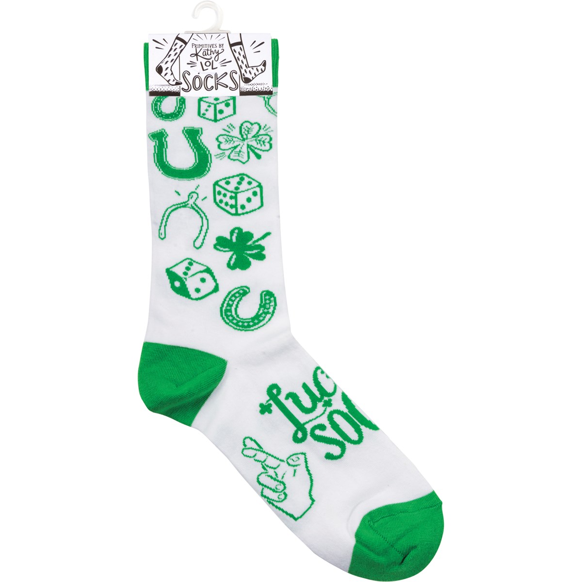 Socks - Lucky - One Size Fits Most - Cotton, Nylon, Spandex