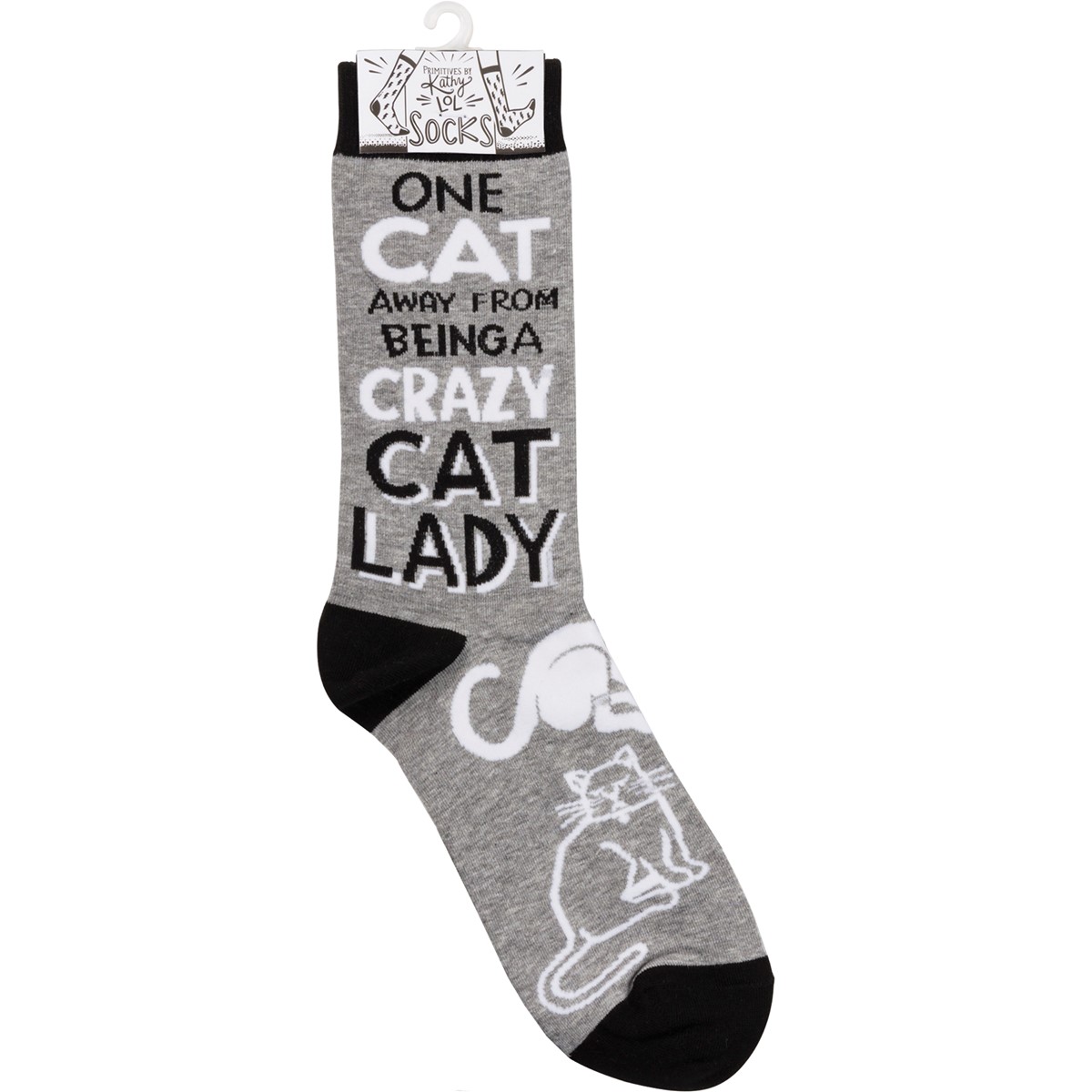 Crazy Cat Lady Socks - Cotton, Nylon, Spandex