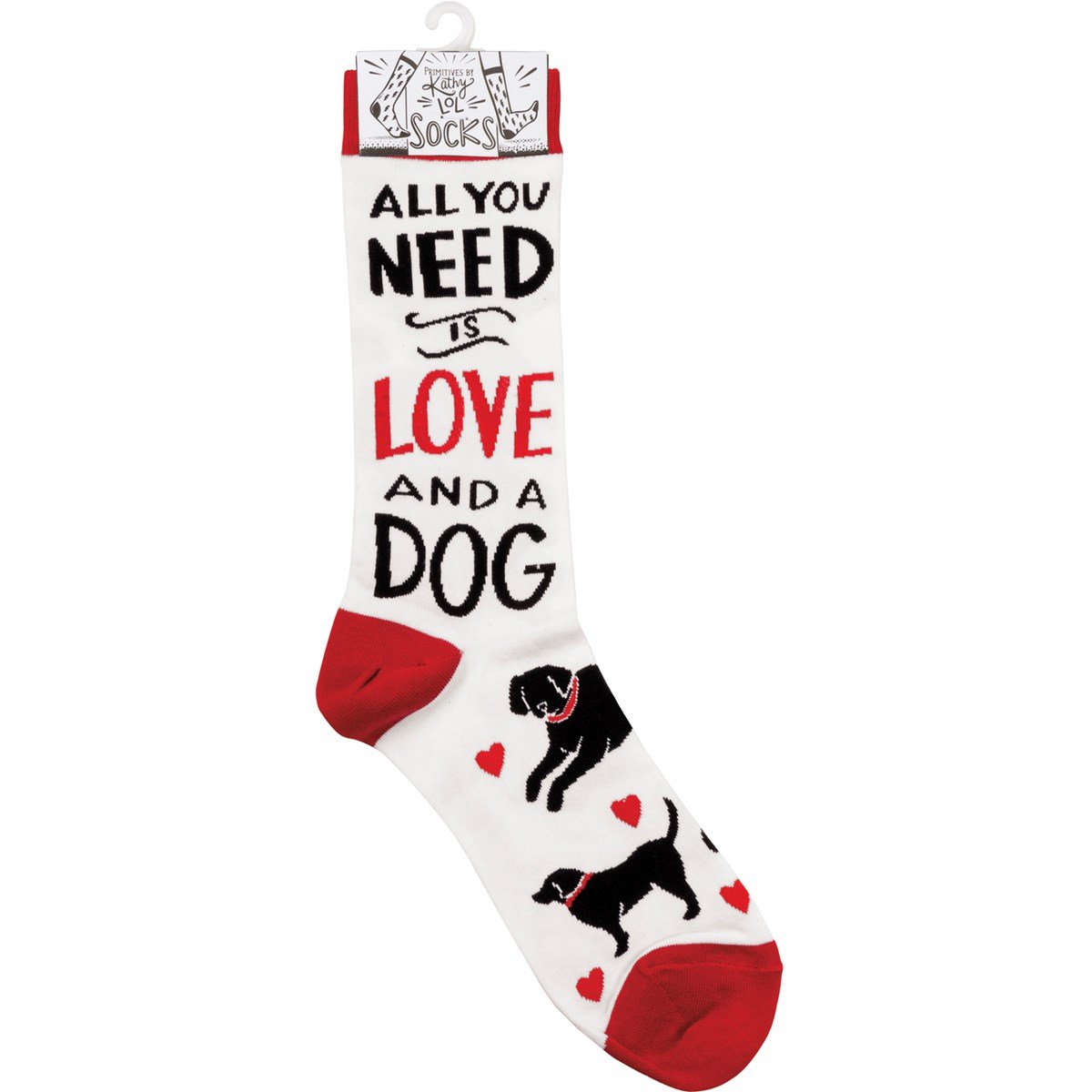 All you Need Is Love And A Dog Socks - Cotton, Nylon, Spandex