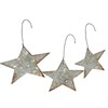 Galvanized Stars Ornament Set - Metal, Wire