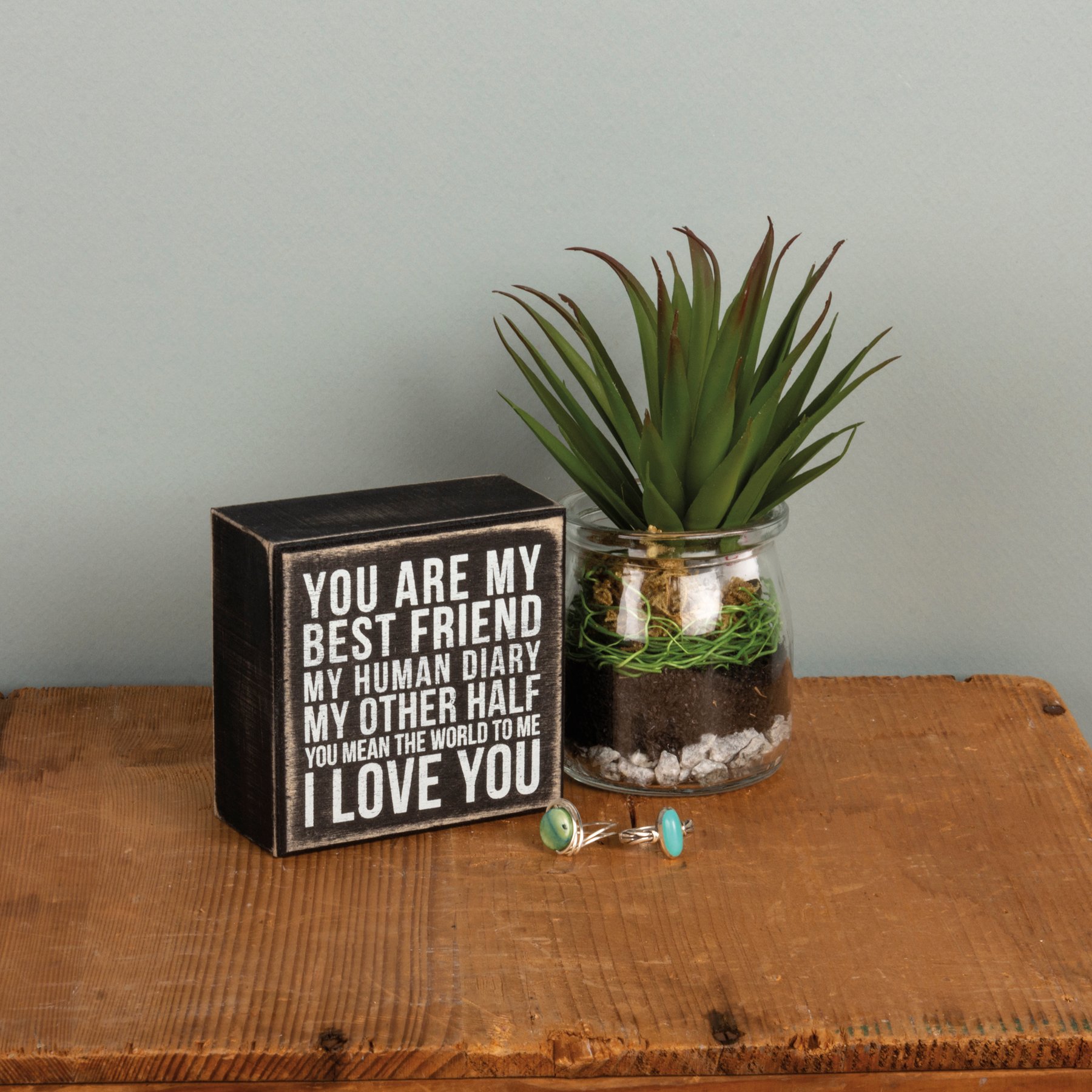 I Love You Box Sign | Primitives By Kathy