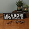 Cats Welcome Box Sign - Wood