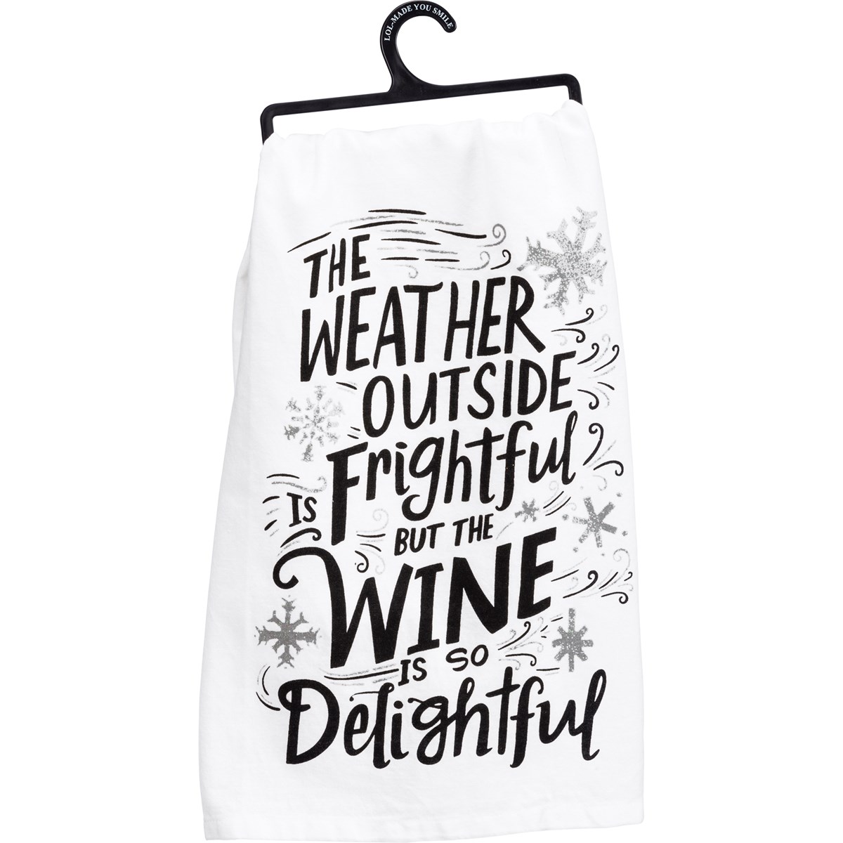 But The Wine Is So Delightful Kitchen Towel - Cotton, Glitter