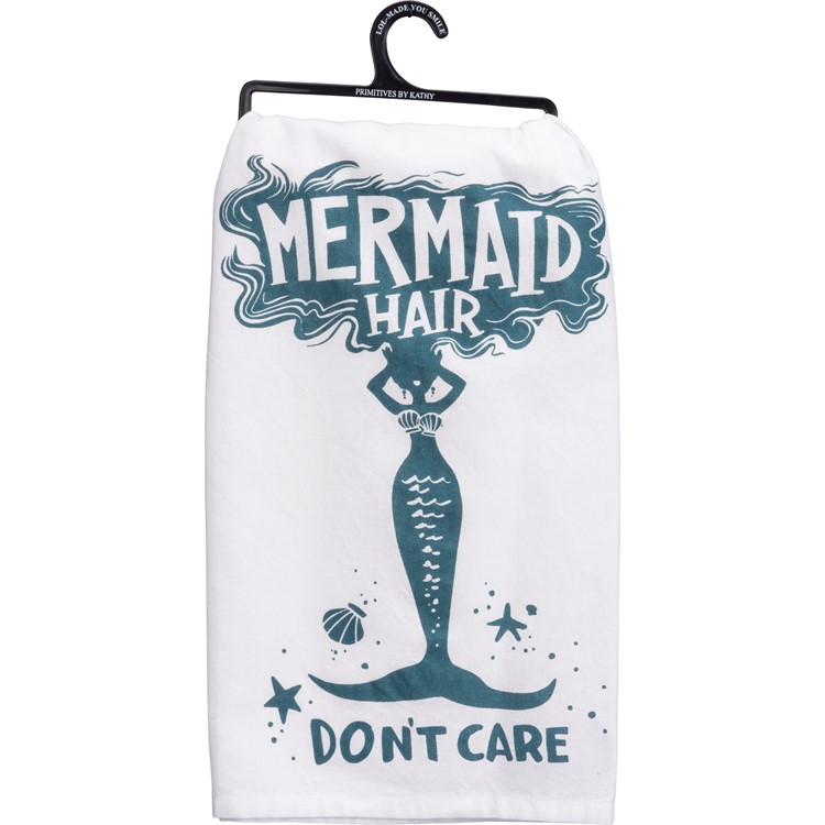 Kitchen Towel - Mermaid Hair Don't Care - 28" x 28" - Cotton