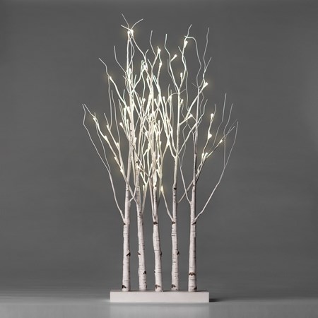 3' Lighted Birch Grove - Wire, Plastic, Cord