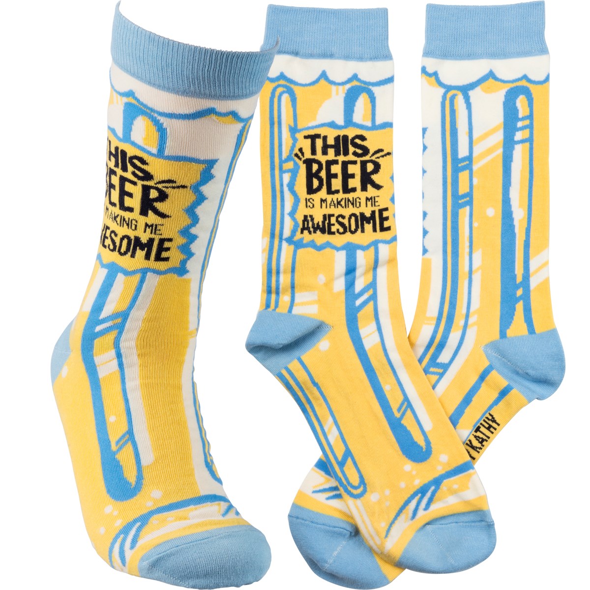 Socks - This Beer Is  Making Me Awesome - One Size Fits Most - Cotton, Nylon, Spandex