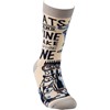 Socks - Cats And Wine Everything Fine - One Size Fits Most - Cotton, Nylon, Spandex