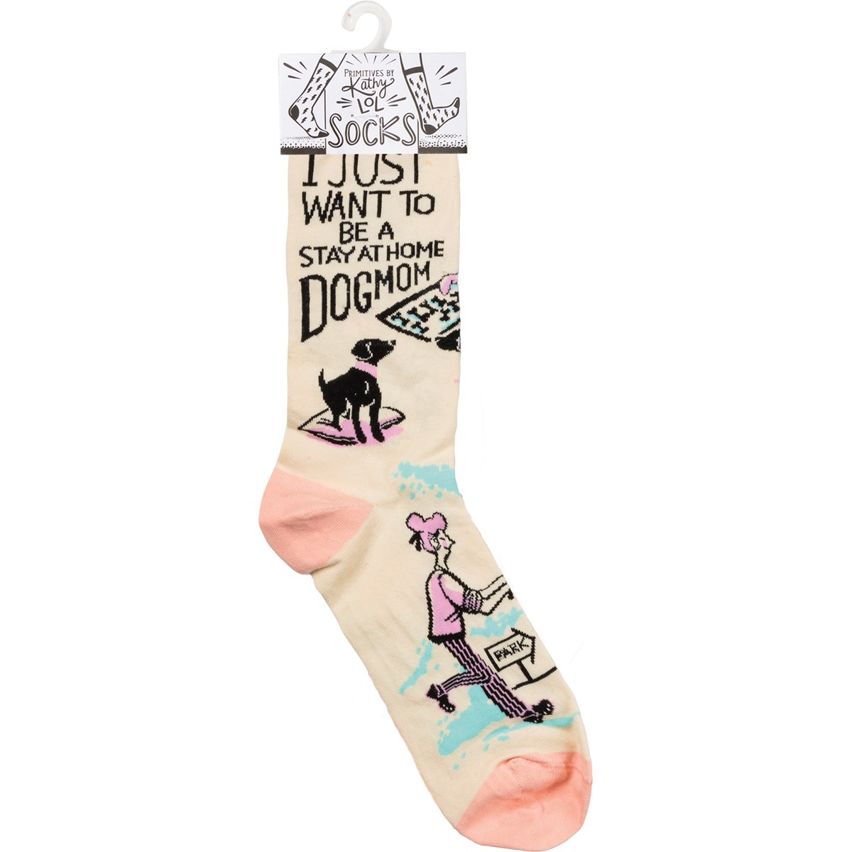 Socks - Be A Stay At Home Dog Mom - One Size Fits Most - Cotton, Nylon, Spandex