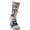 Socks - Dogs And Wine Everything Fine - One Size Fits Most - Cotton, Nylon, Spandex