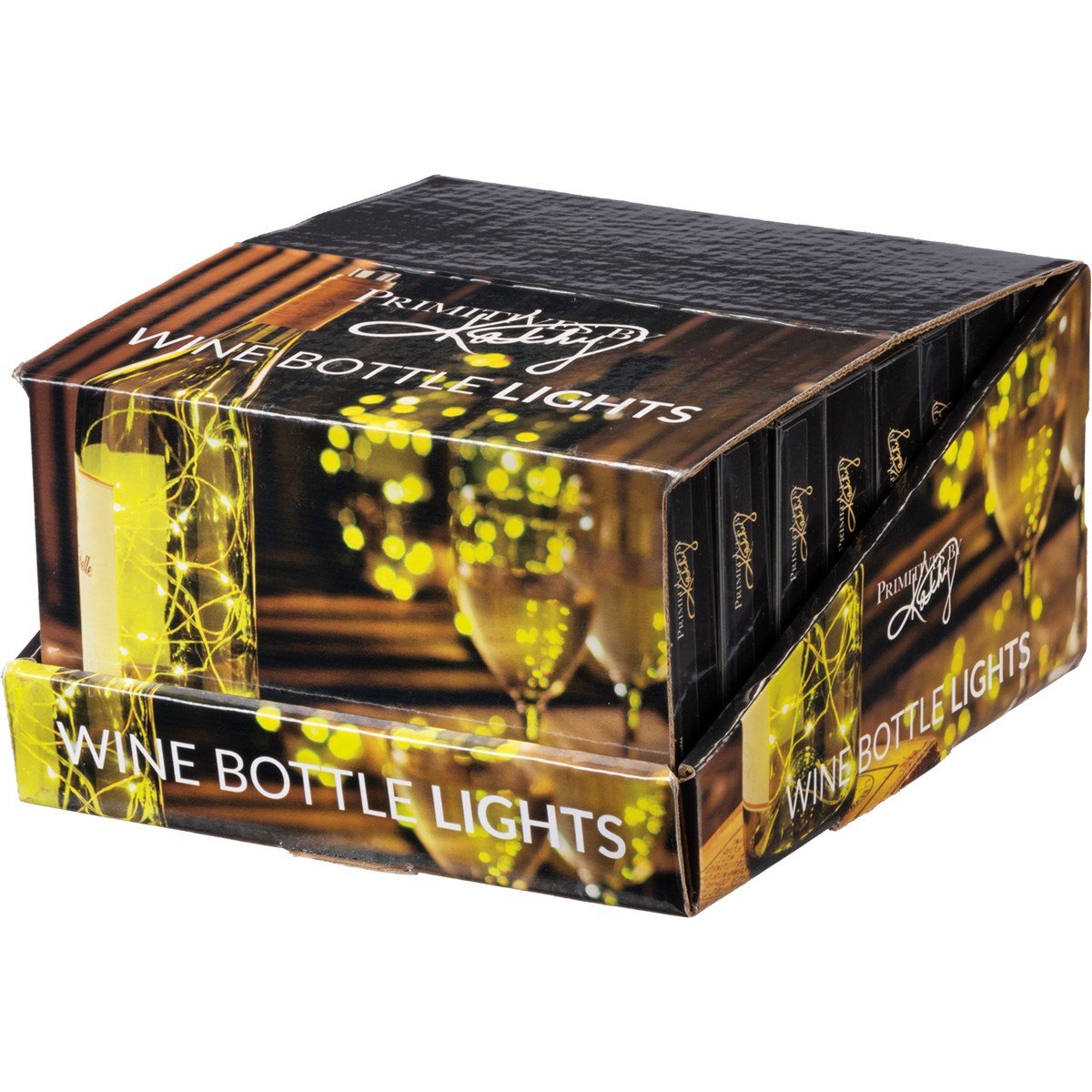 White Wine Bottle Lights - Metal, Wire, Plastic, Lights