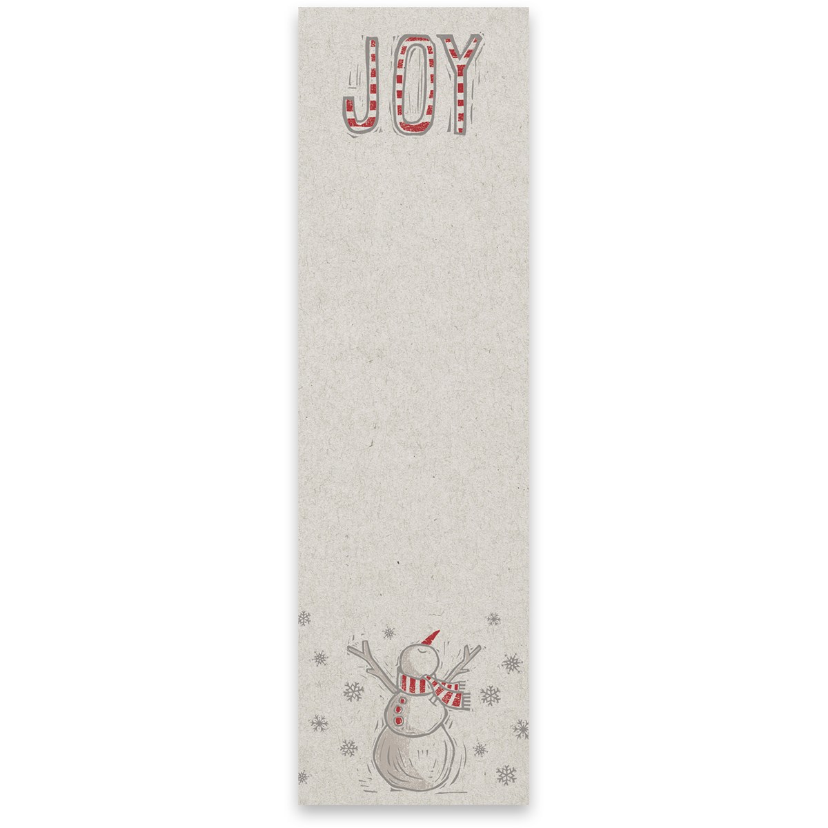 Joy Snowman List Pad - Paper, Magnet 
