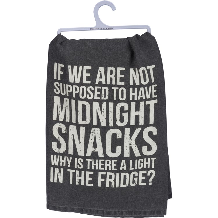 Kitchen Towel - Supposed To Have Midnight Snacks  - 28" x 28" - Cotton 