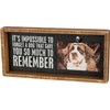 Inset Box Frame - It's Impossible To Forget A Dog - 15" x 7" x 2", Fits 6" x 4" Photo - Wood, Metal