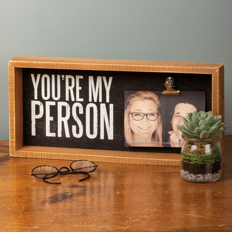 You're My Person Inset Box Frame - Wood, Metal