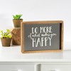 Inset Box Sign - Do More Of What Makes You Happy - 11" x 8" x 1.75" - Wood